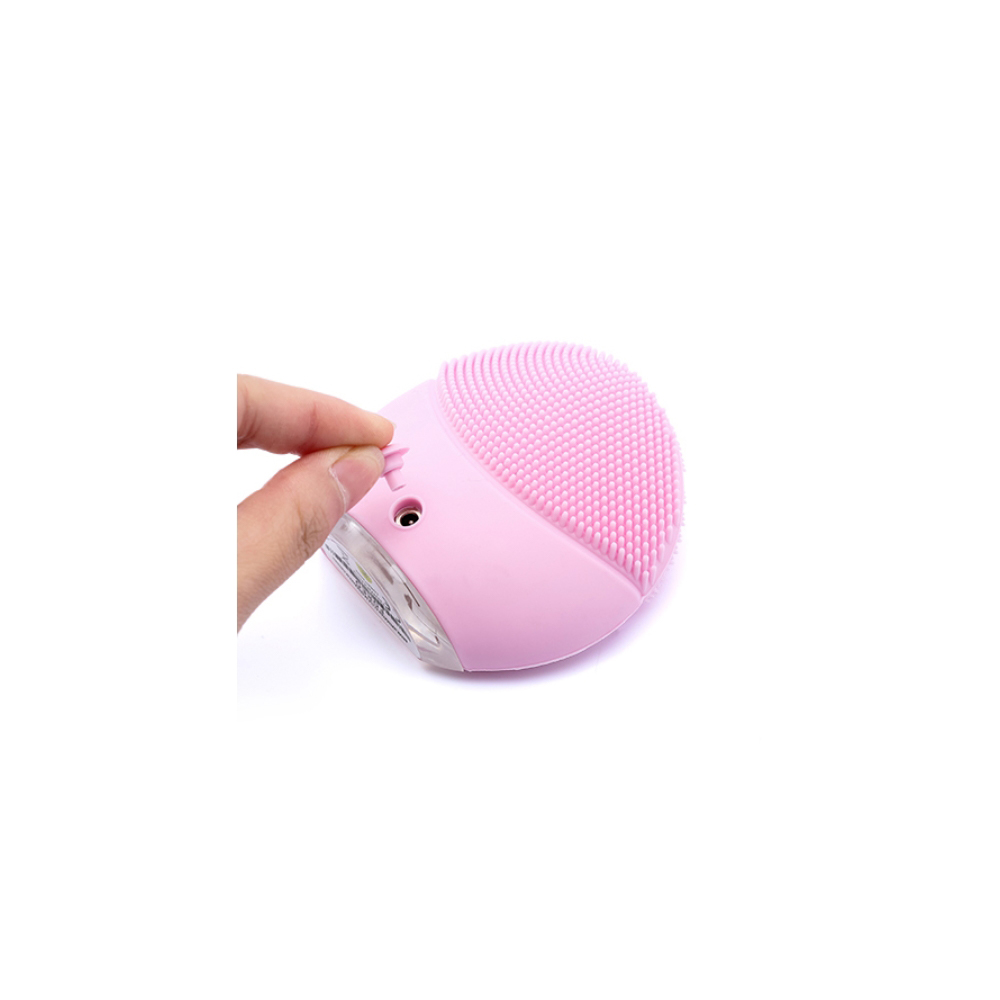Facial cleansing brush, Make-up removal and skin massage, waterproof, 8-speed, LED, Pale pink.4024