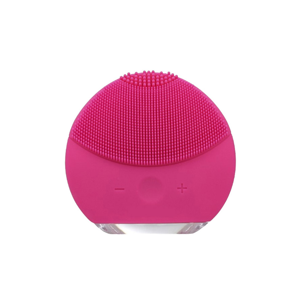 Facial cleansing brush, Make-up removal and skin massage, waterproof, 8-speed, LED, Pale pink.4024