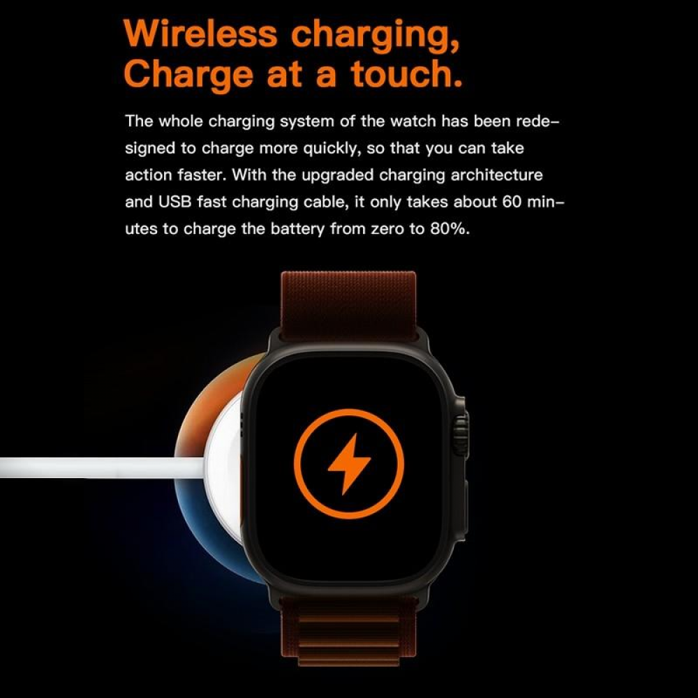 2022 New Smart Watch Ultra Smartwatch Men Women Bluetooth Call Waterproof Wireless Charging 2 Inch HD Screen