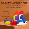3D морков нож играчка гравитация цветен нож декомпресия Push Tag малка играчка вентилация забавно гравитация нож, 9218