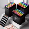 60pcs/80pcs Colorful Art Markers Double-ended Sketch Markers Set For Drawing Comic Designs Halloween, Thanksgiving And Christmas Gifts,4068