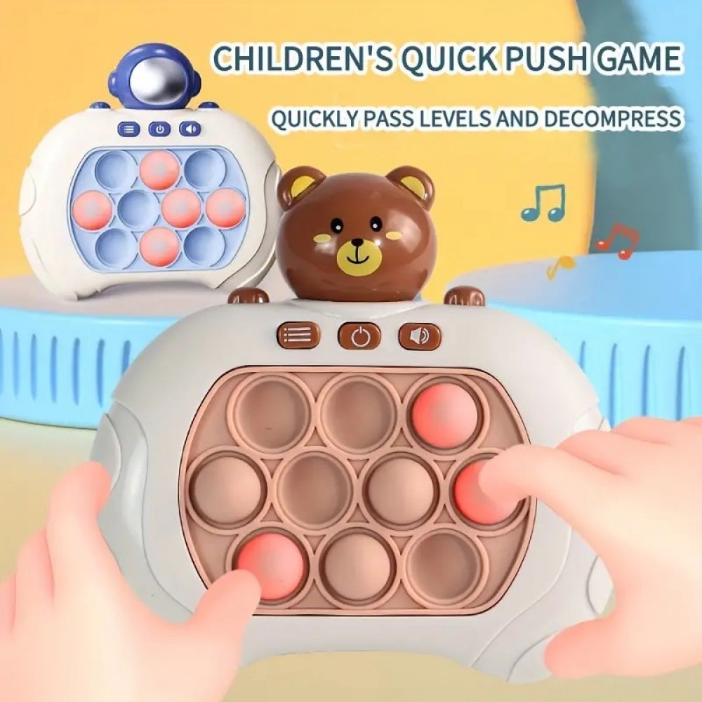 Pocket Game for Kids,Quick Push Bubble Competitive Game Console Series, Children's Decompression Breakthrough Puzzle Game Machine, Sensory Fidget Stress Relief Toys,9217
